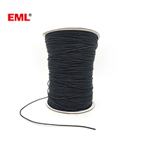 0.8mm Black Waxed Cotton String